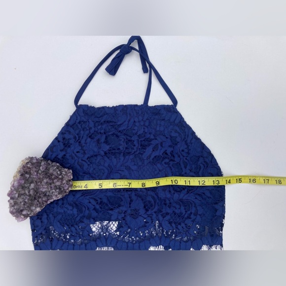 For Love and Lemons Maui Waui Blue Lace Skirt Set - Picture 12 of 16